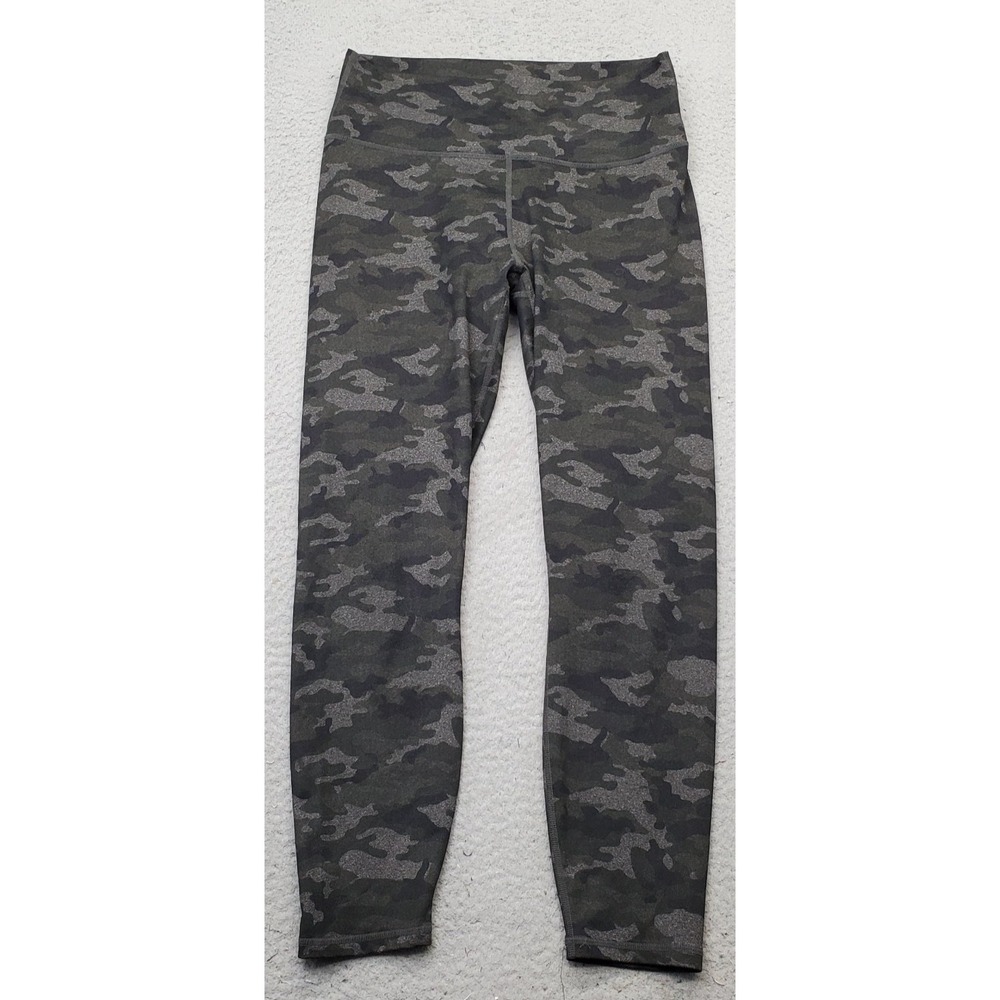 Fabletics Powerhold Leggings Women Medium Multi Camouflage Stretch Elastic Waist